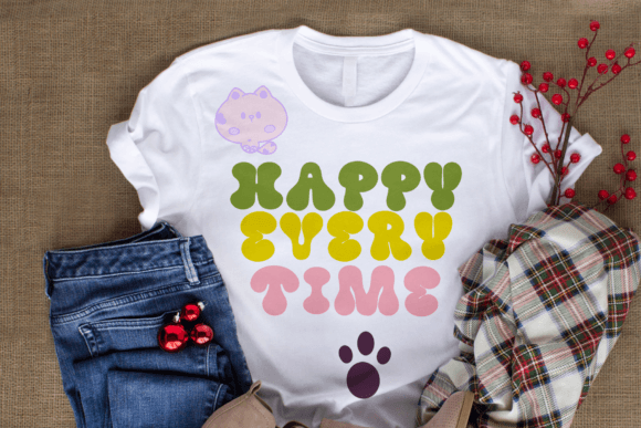 Retro Cute Font PNG with transparent background - Preview 3