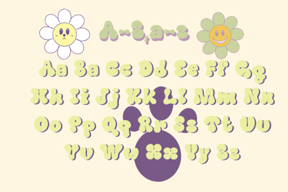 Retro Cute Font PNG with transparent background - Preview 6