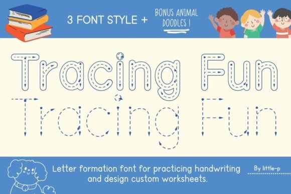 Preview specimen of Tracing Fun sans serif font