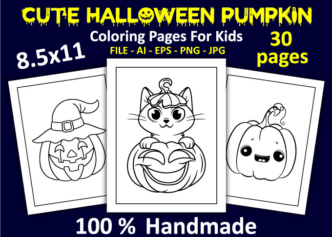 30 Halloween Pumpkin Coloring Pages Kids