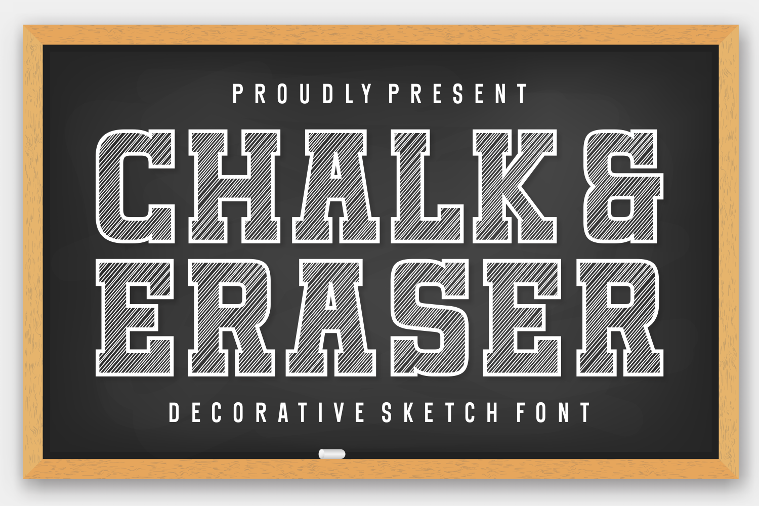 Chalk and Eraser preview, eraser inspired chalk style