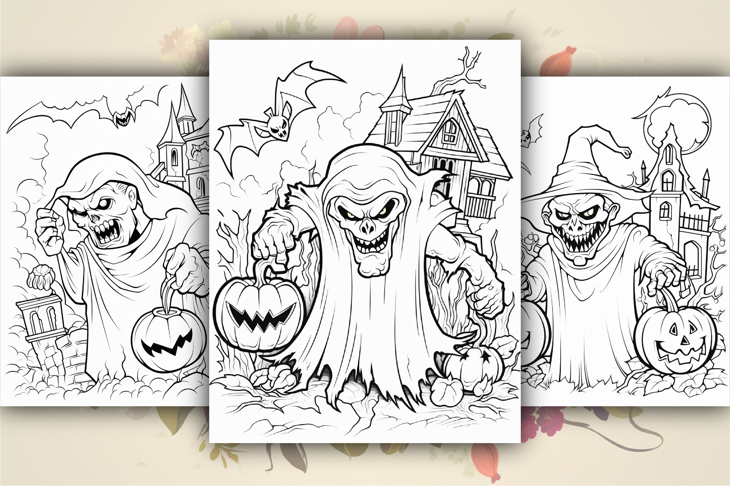 Halloween Coloring Pages for Adults-100+