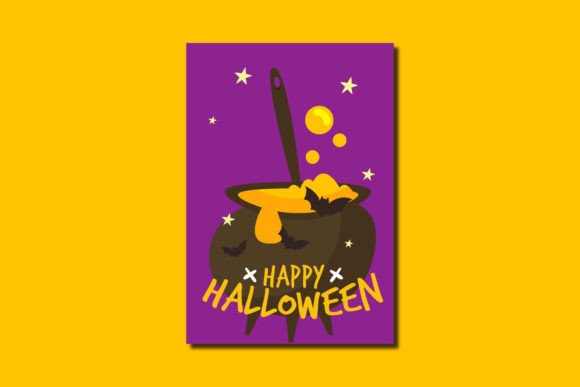 Halloween Greeting Card Witch Poison