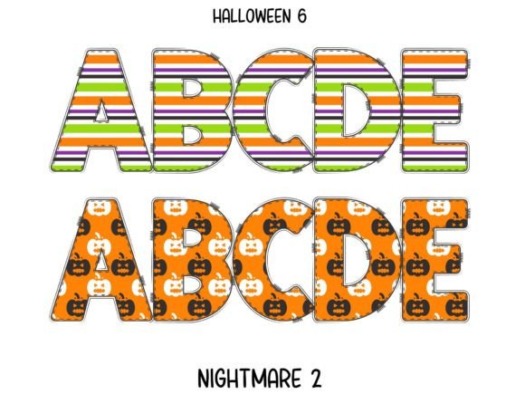 Halloween Style Font PNG with transparent background - Preview 2