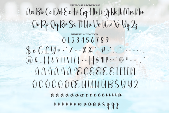 Happy Swimming Font PNG with transparent background - Preview 6