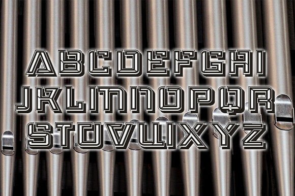 Organ Font PNG with transparent background - Preview 1
