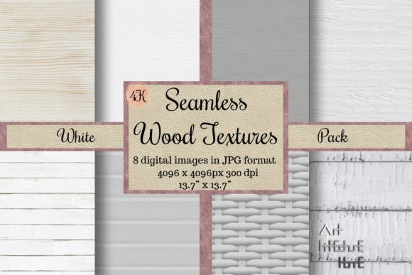 Seamless White Wood Textures, Gray Paper