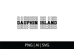 Stacked Dauphin Island Graphic by A Crafty Dad · Creative Fabrica