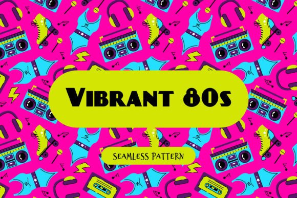 Vibrant 80s Seamless Pattern