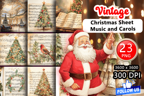 Vintage Christmas Sheet Music and Carols
