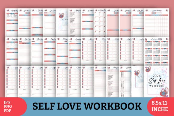 17 2024 Self Love Workbook Designs & Graphics
