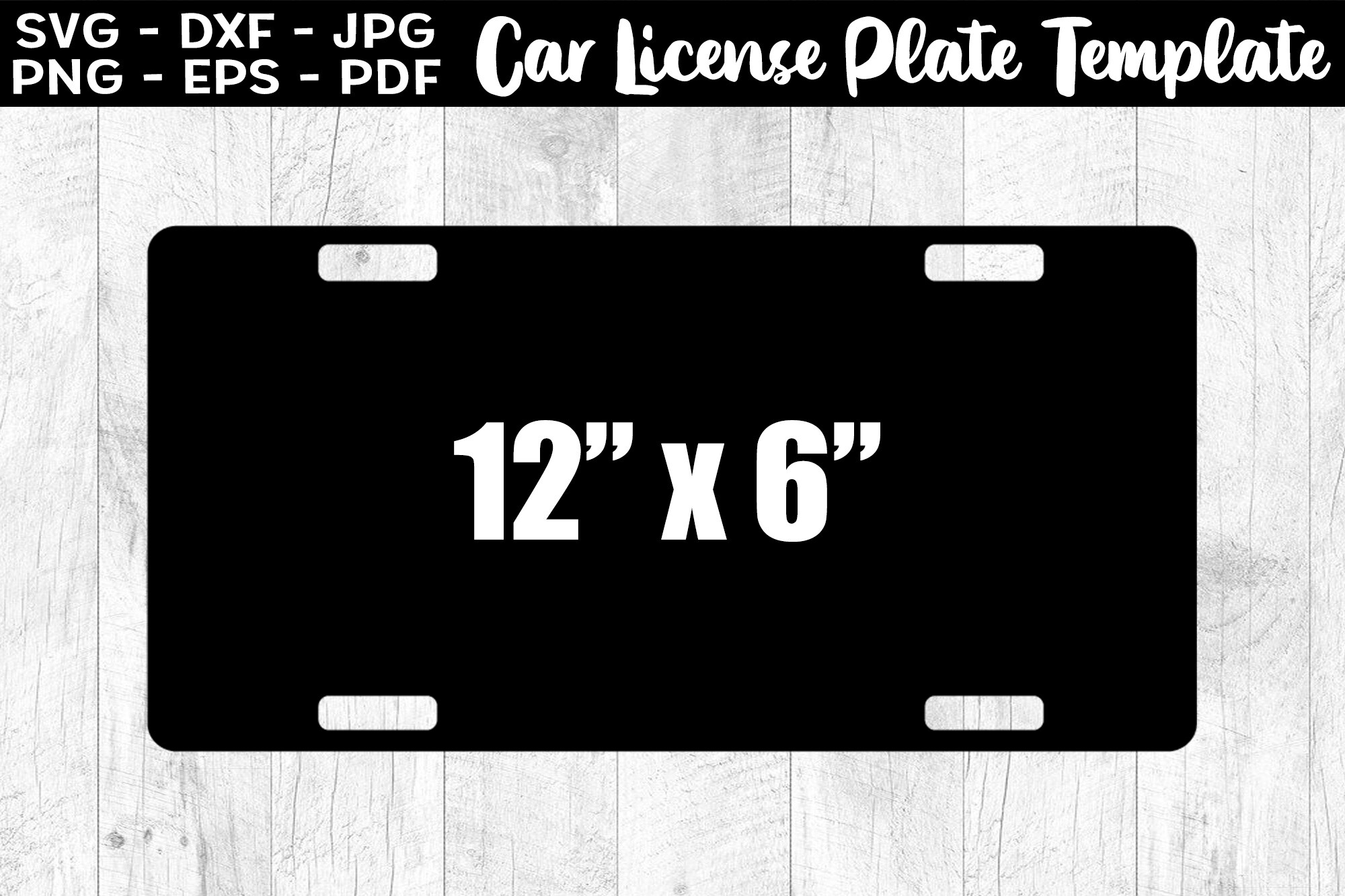 Car License Plate Template Sublimation