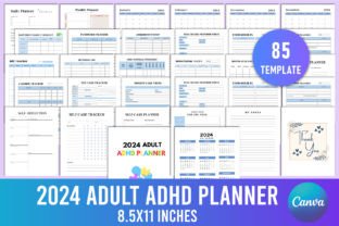 Editable 2024 Adult ADHD Planner Canva Graphic by Shumaya · Creative ...