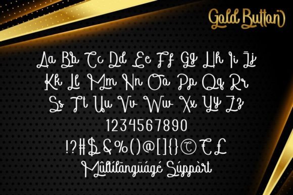 Gold Button Font - Preview 3
