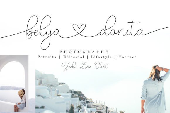 Jecki Line Font PNG with transparent background - Preview 2