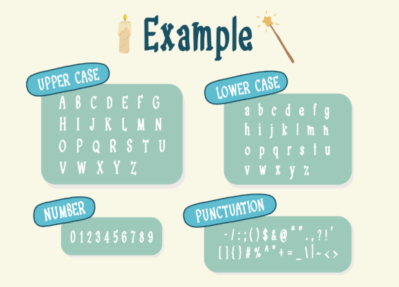 Magic and Spell Font PNG with transparent background - Preview 1