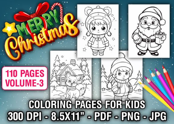 Merry Christmas Coloring Pages for Kids