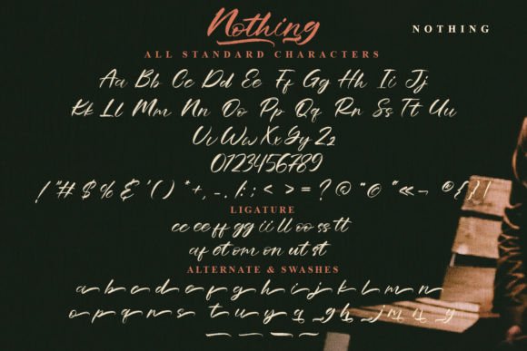 Nothing Font PNG with transparent background - Preview 6