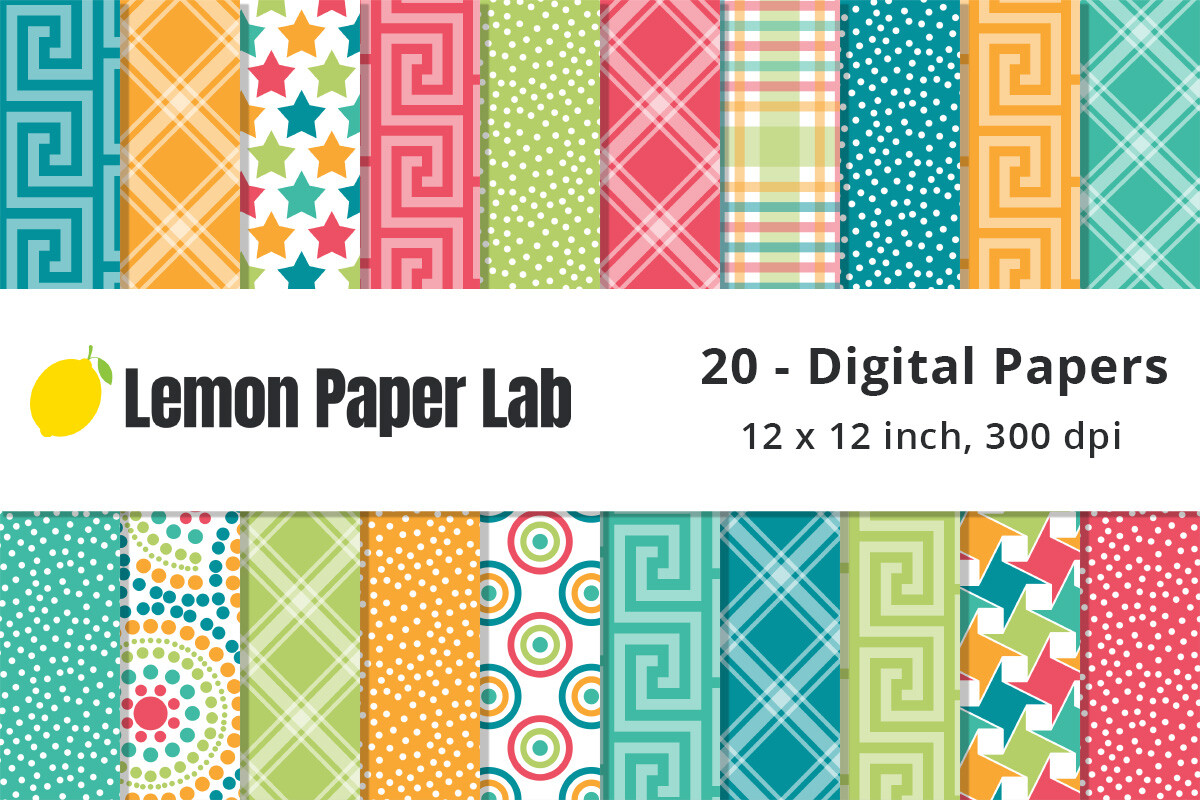 Tropical Digital Scrapbook Paper