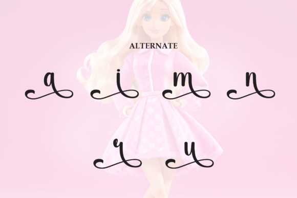 Blonde Barbie Font - Preview 6