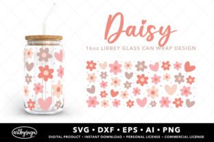 Daisy Libbey Glass Wrap Svg Graphic by artbysugu · Creative Fabrica