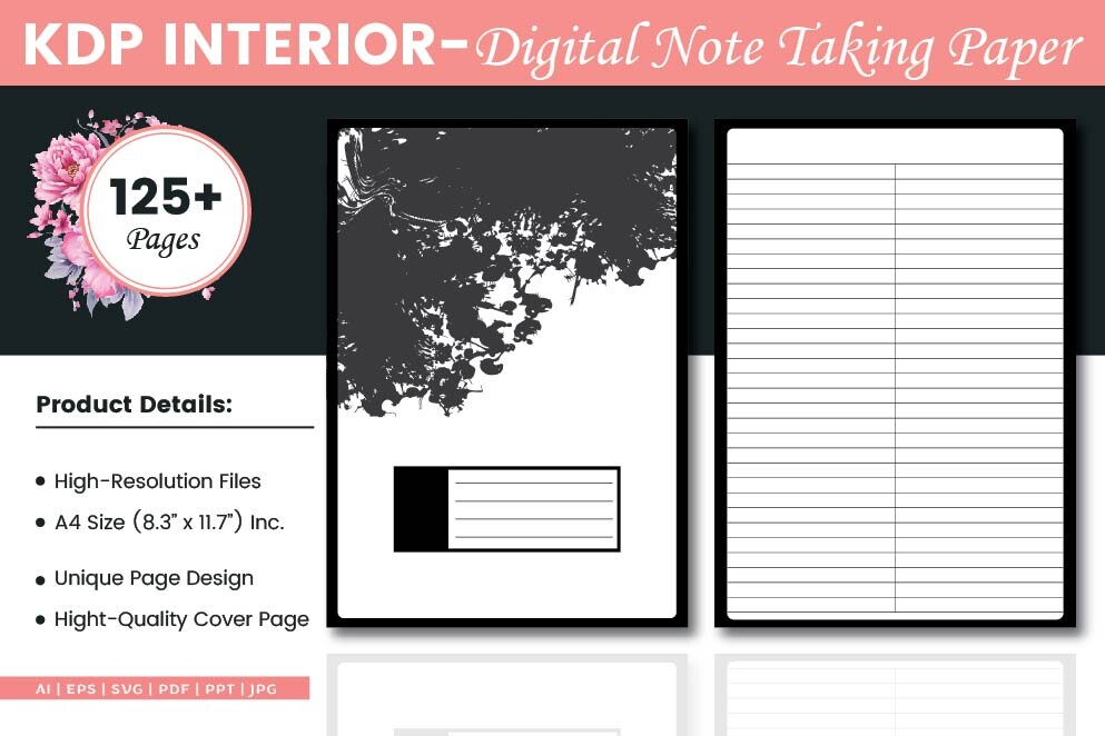 Digital Note Taking Paper Graphic by Finer Designers · Creative Fabrica