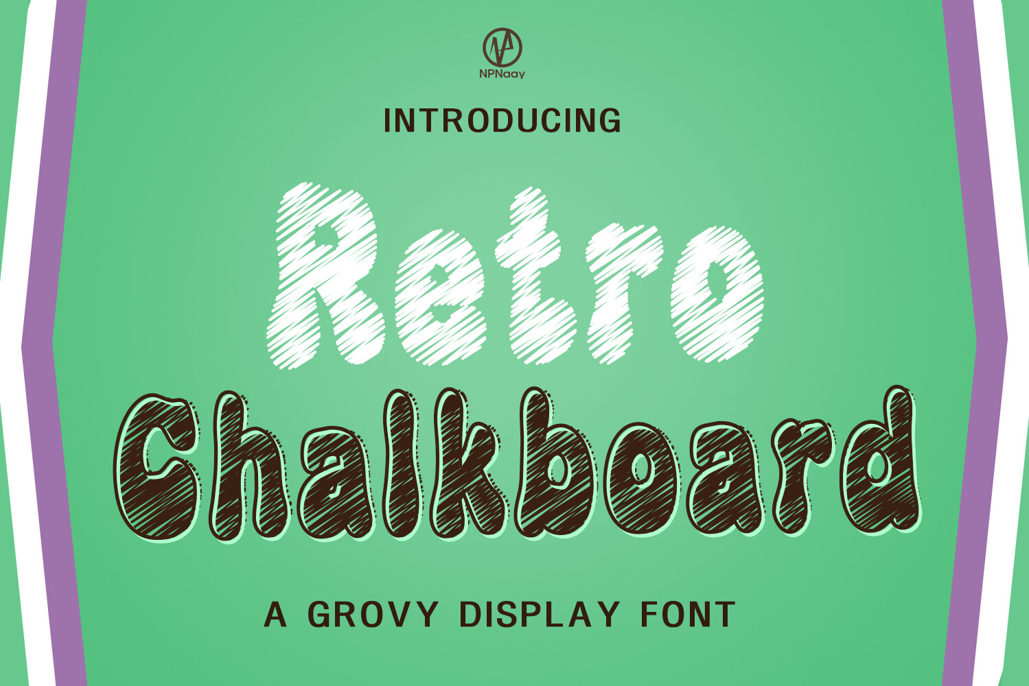 Retro Chalkboard preview, retro chalkboard style