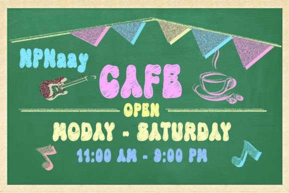 Retro Chalkboard Font PNG with transparent background - Preview 3