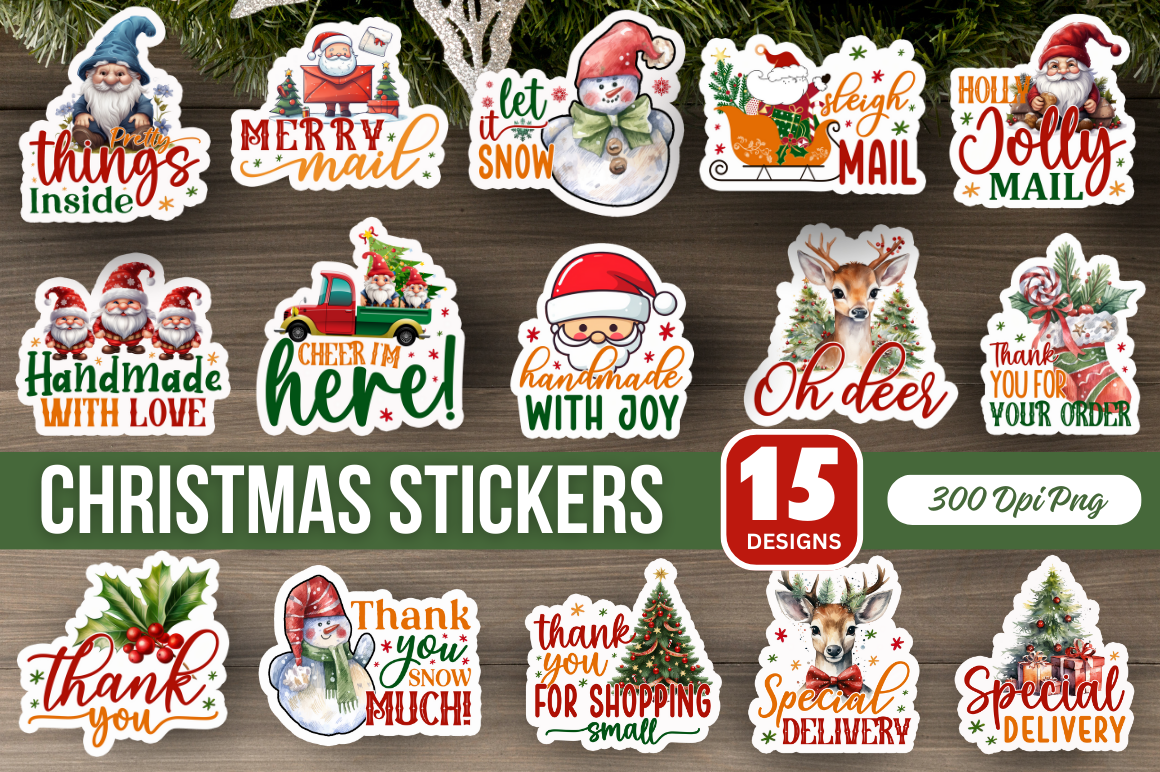Small Business Christmas Stickers Bundle