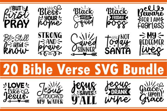 Bible Verse SVG Bundle Grafika Projekty Koszulek Przez Dixie Rose2004