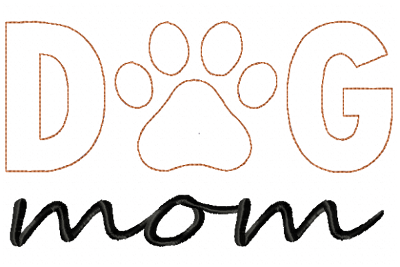 Dog Mom Embroidery Design