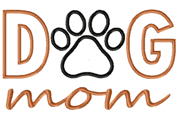 Dog Mom Embroidery Design