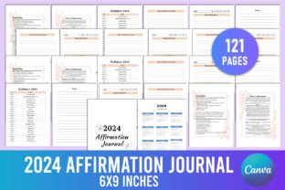 Editable 2024 Affirmation Journal Canva Graphic by Shumaya · Creative ...