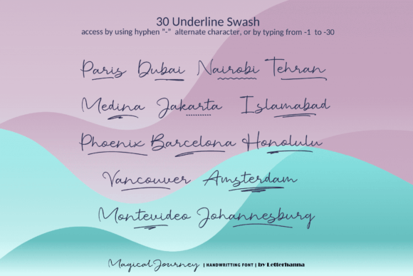 Magical Journey Font PNG with transparent background - Preview 3