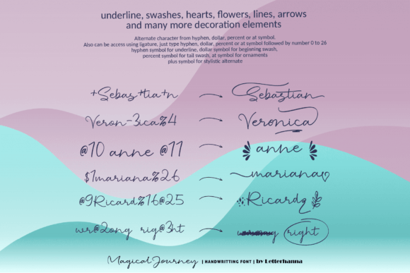 Magical Journey Font PNG with transparent background - Preview 6