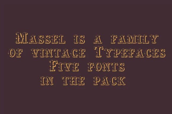 Massel Family Pack Font PNG with transparent background - Preview 3
