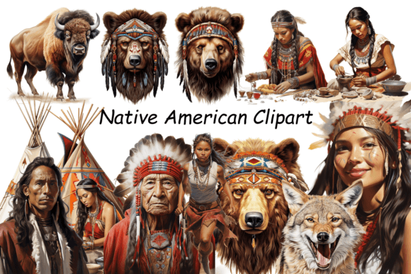 Native American Clipart Graphic Illustrations By Digital Xpress