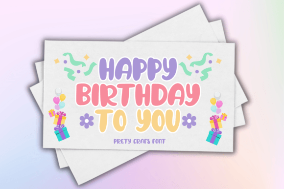 Prety Crafs Font PNG with transparent background - Preview 5