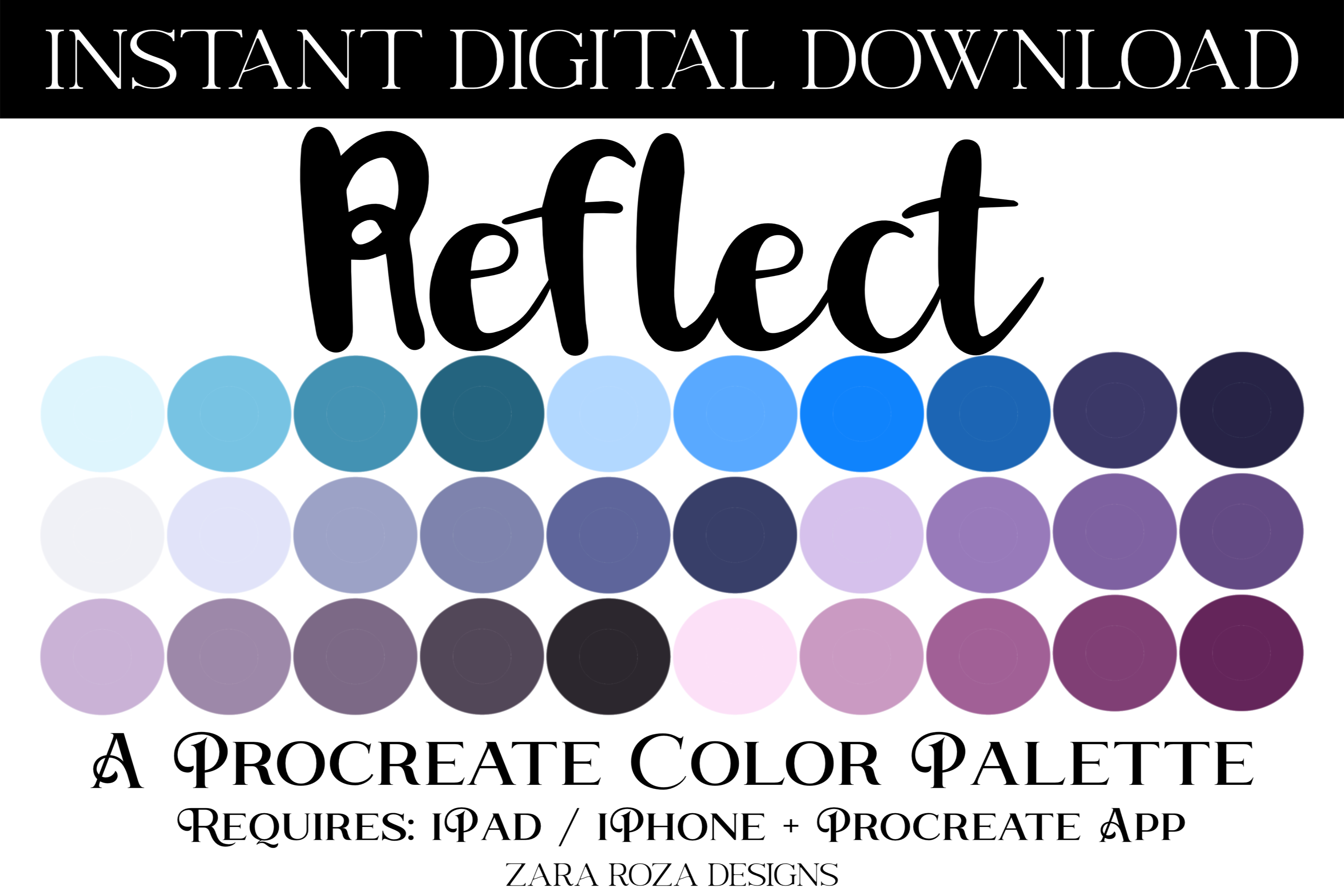 Reflect Procreate Color Palette