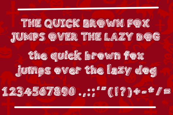 Skull Toys Font PNG with transparent background - Preview 3