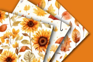 Watercolor Fall Pattern Digital Papers Graphic by Pattern Universe ...