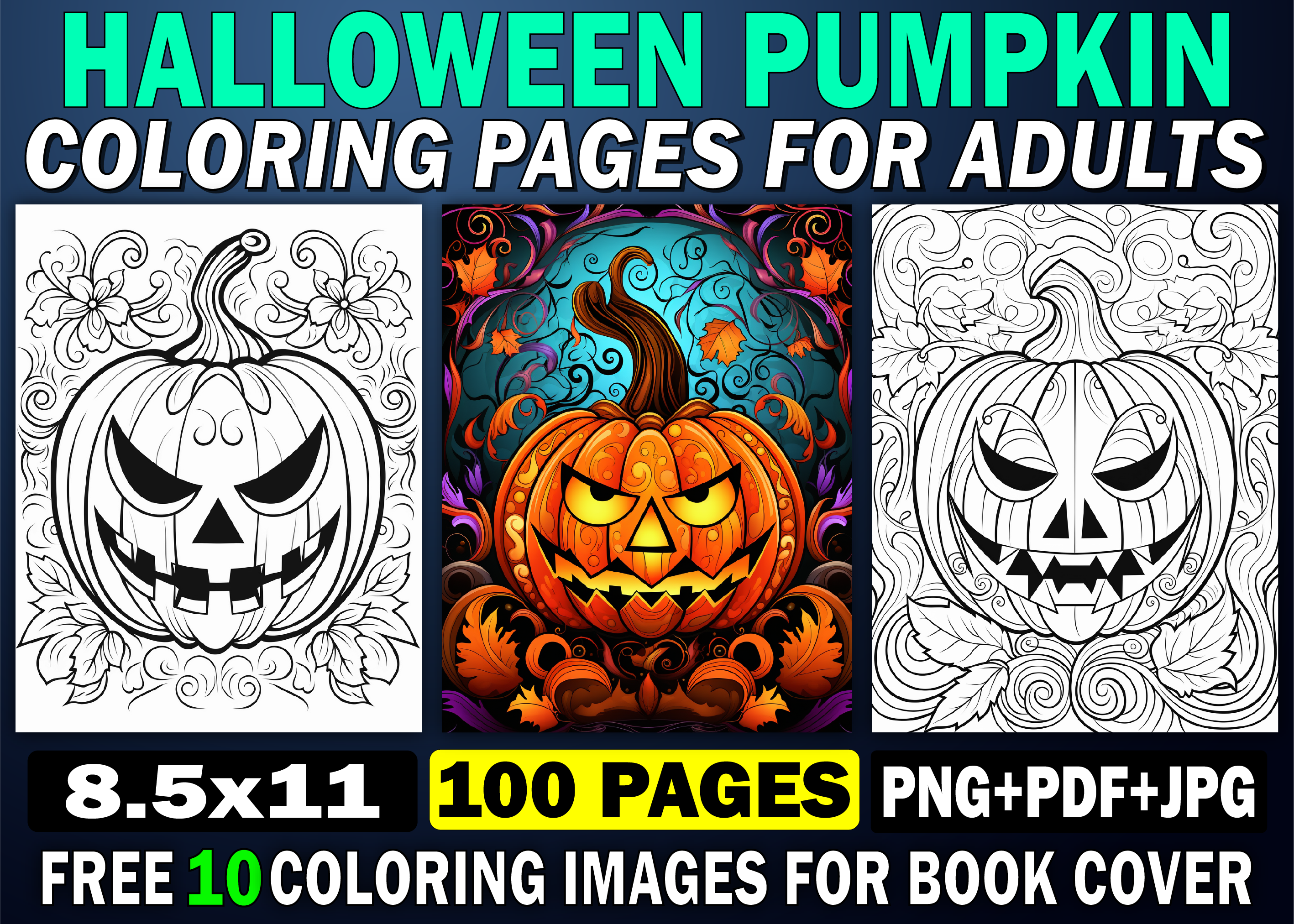 Adults Halloween Pumpkin Coloring Pages