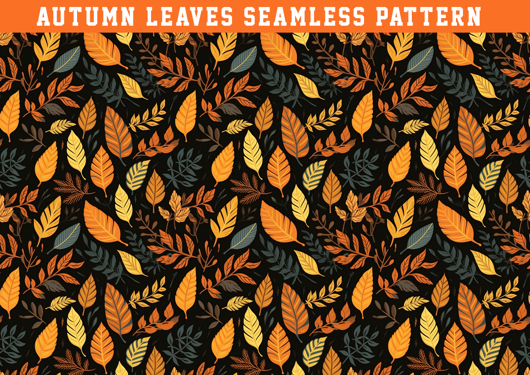 Autumn Leaves Seamless Pattern Graphic by seasonal · Creative Fabrica