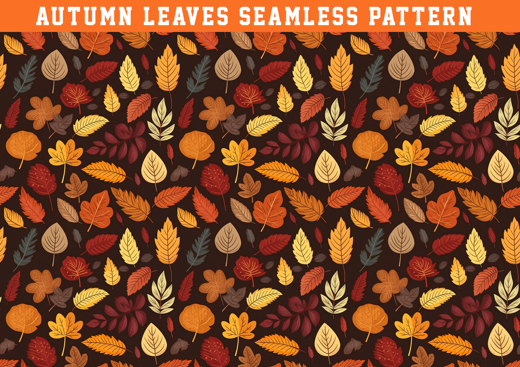 Autumn Leaves Seamless Pattern Graphic by seasonal · Creative Fabrica