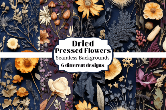 Dried Pressed Flowers Pretty Backgrounds Grafica Sfondi Di Laura Beth Love