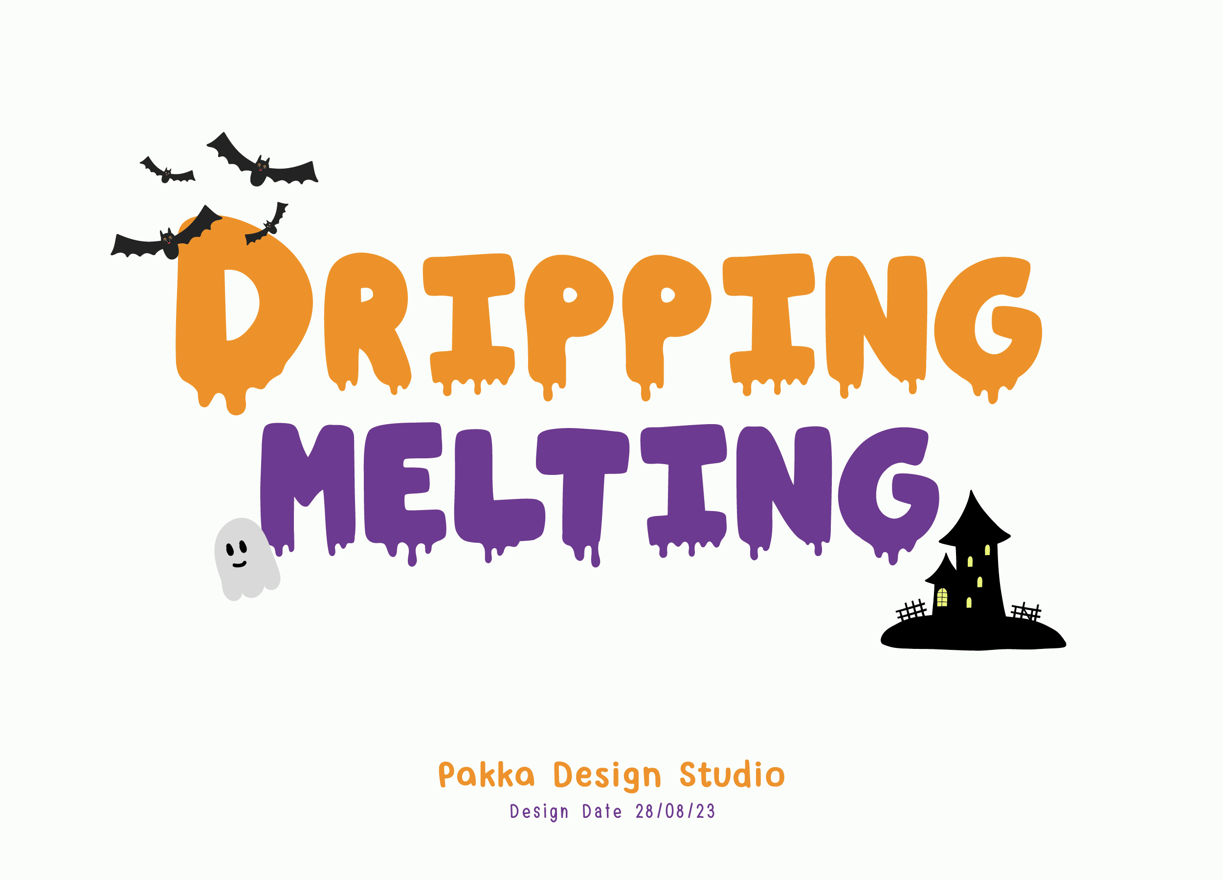 Dripping Melting preview, melting style lettering with drips