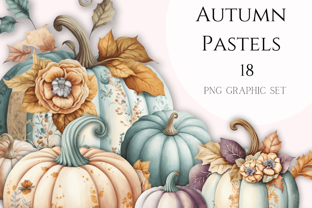 Fall Graphics Pastel Chic Pumpkins