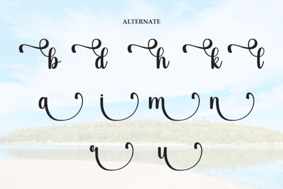 New Beach Font PNG with transparent background - Preview 6