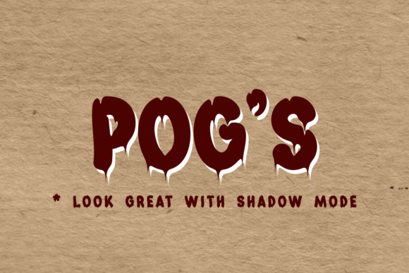 Pog's Font PNG with transparent background - Preview 1