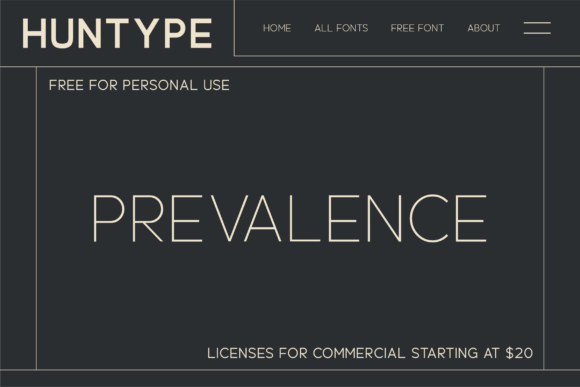 Prevalence Font PNG with transparent background - Preview 1